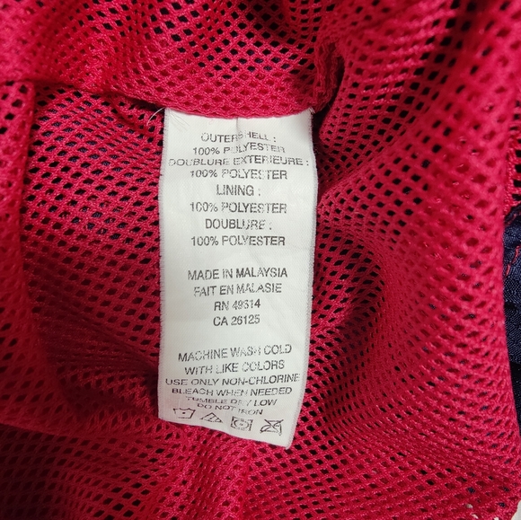 Bombardier Learjet Windbreaker Flight Jacket, Red/Navy Insets, Size XL - Picture 5 of 9